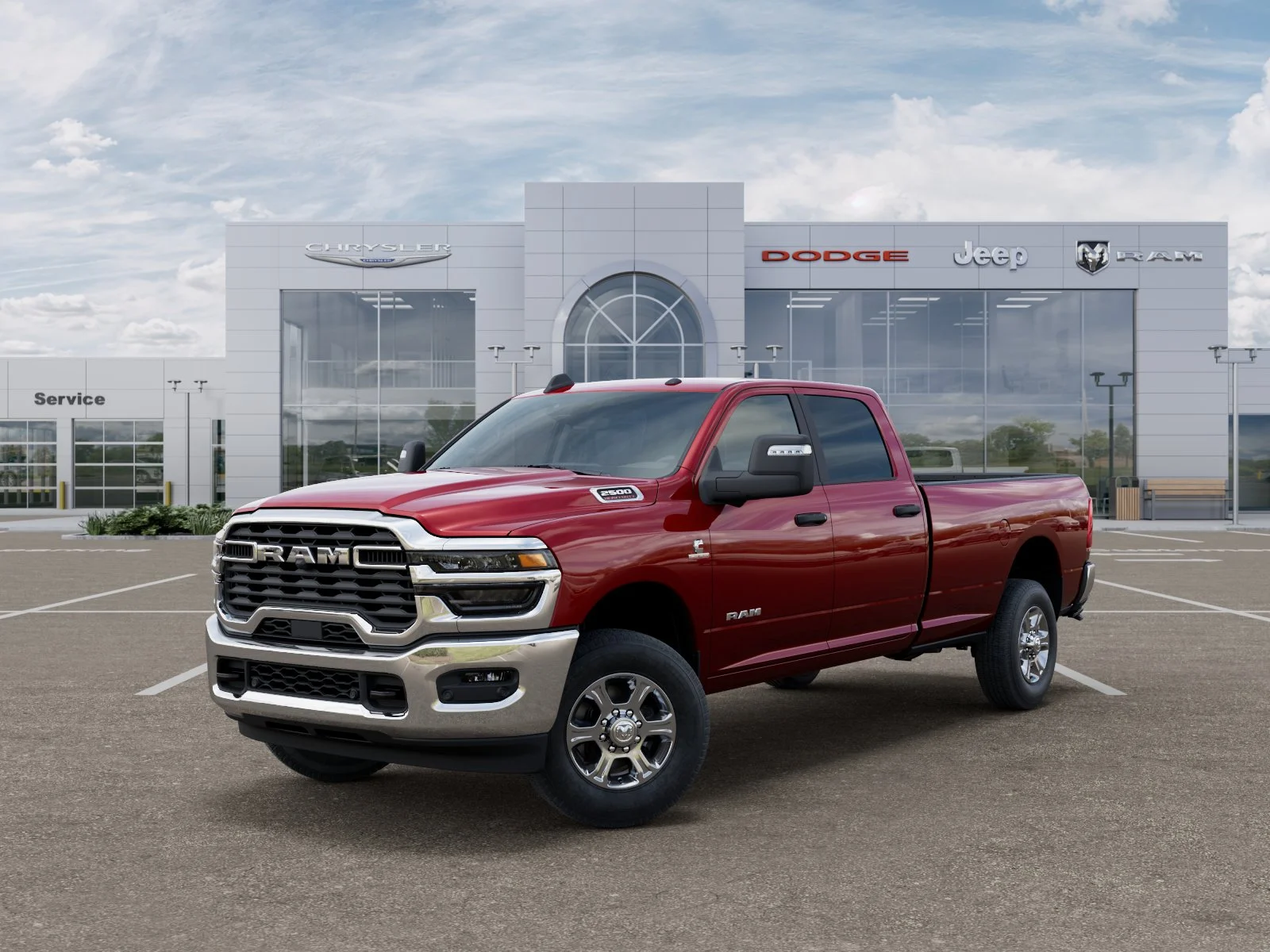 New 2026 Molten Red Pearl-Coat Exterior Paint RAM Big Horn image 10