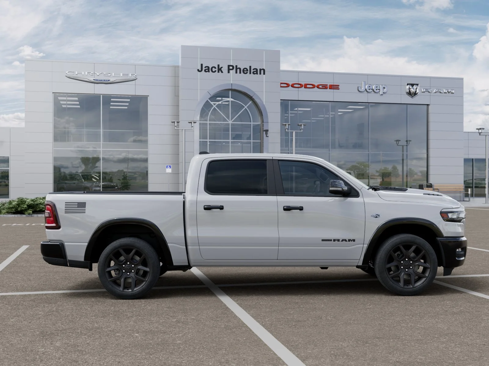 New 2026 Bright White Clear-Coat Exterior Paint RAM Laramie image 47