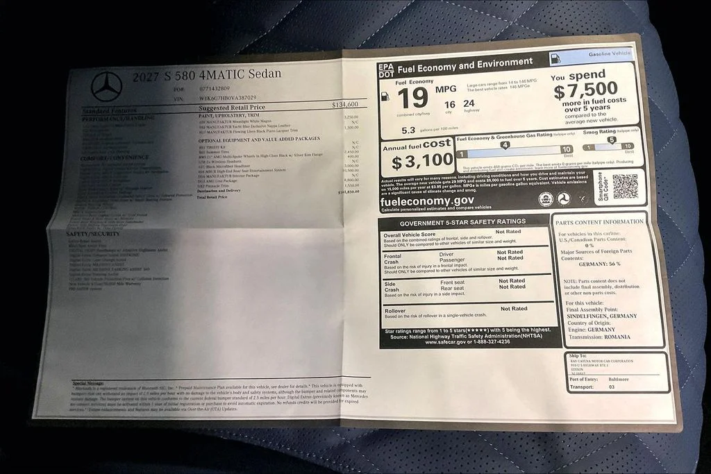 New 2027  Mercedes-Benz S 580 image 13