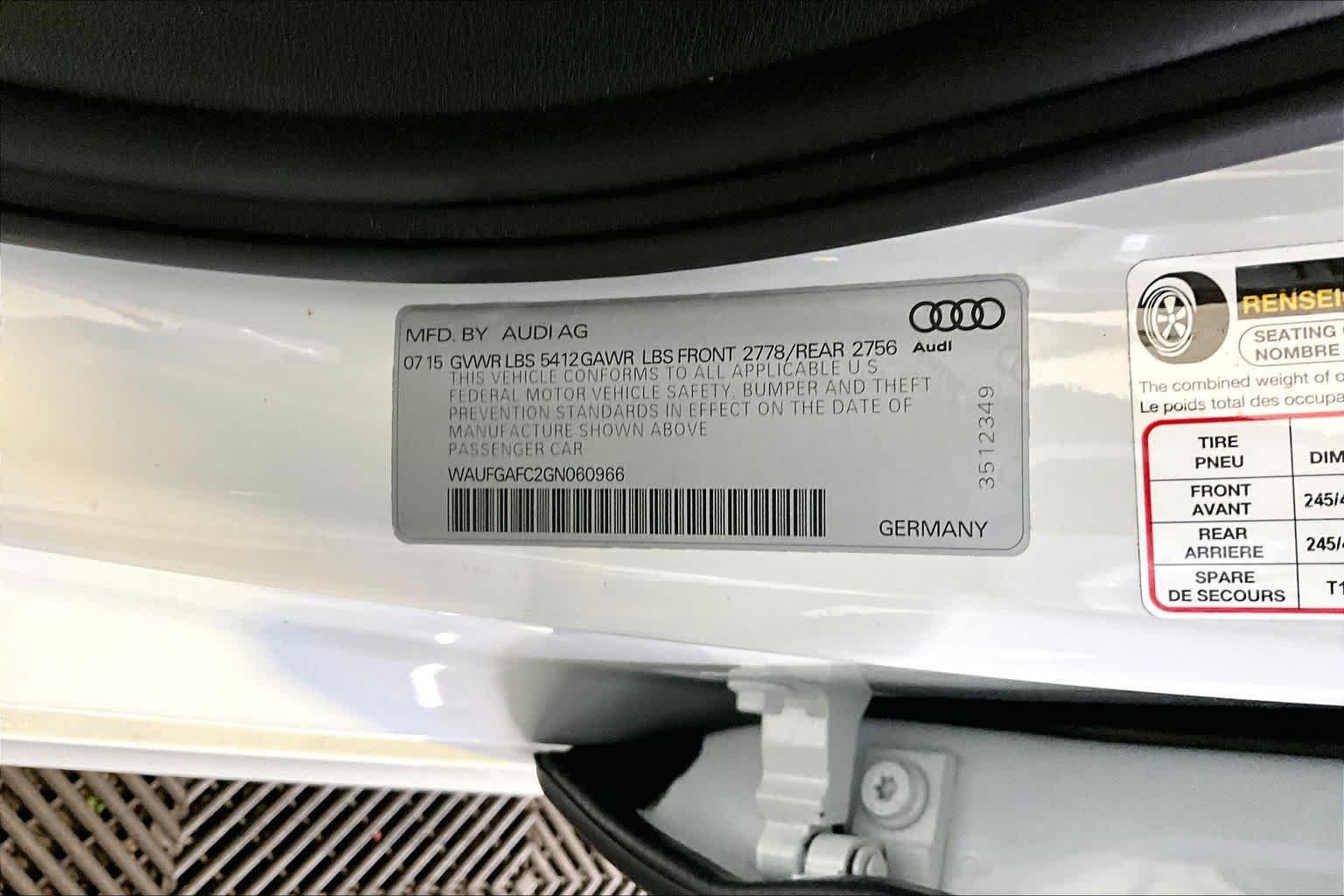 Used 2016 Glacier White Metallic Audi 3.0T Premium Plus image 33
