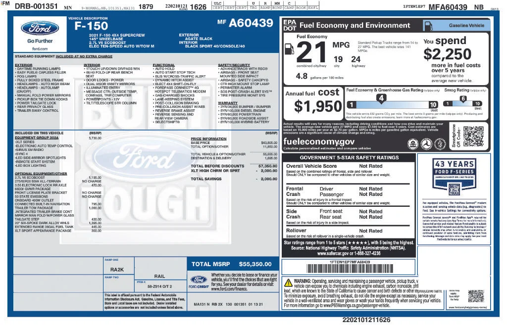 Used 2021 Black Ford XLT image 7