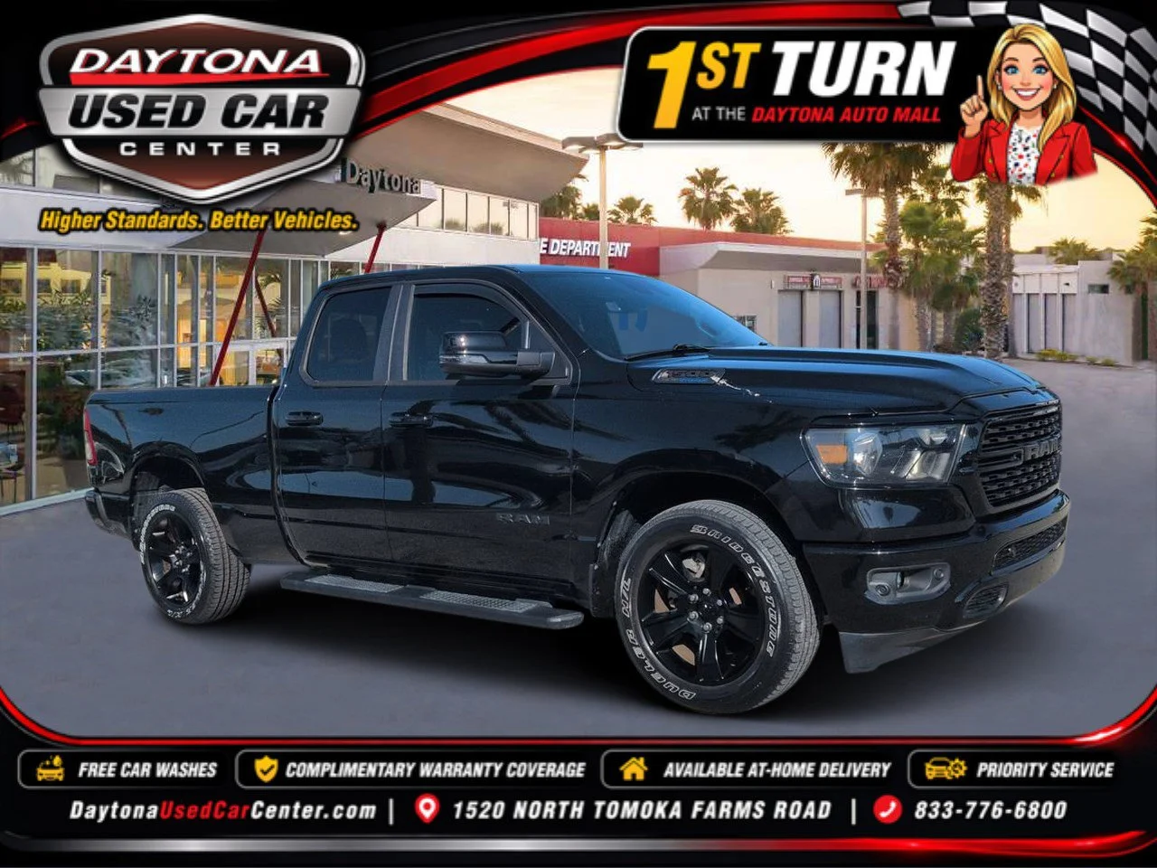 Used 2023 Diamond Black Ram Big Horn image 1