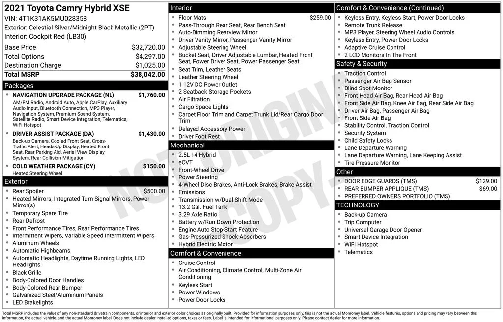 Used 2021 Midnight Black Metallic Toyota XSE image 5