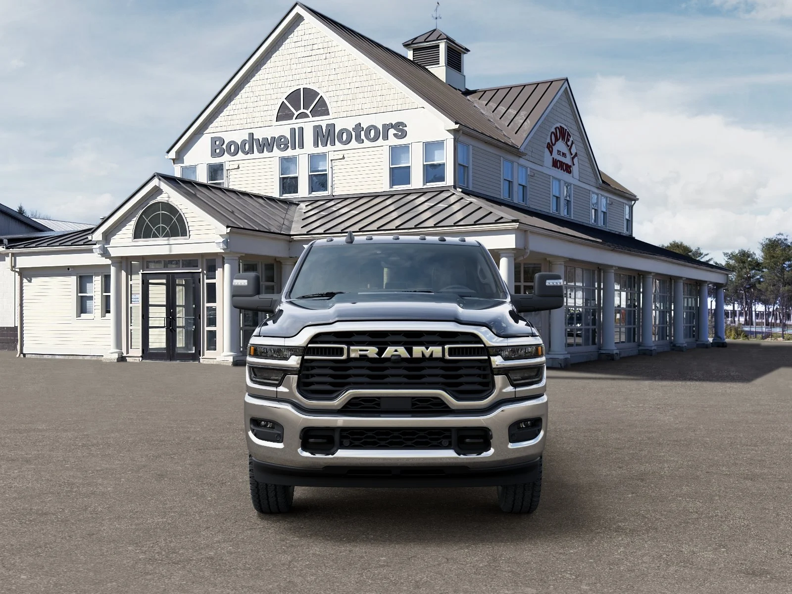 New 2026 Diamond Black Crystal Pearl-Coat Exterior Paint RAM Tradesman Crew Cab 4x4 6
