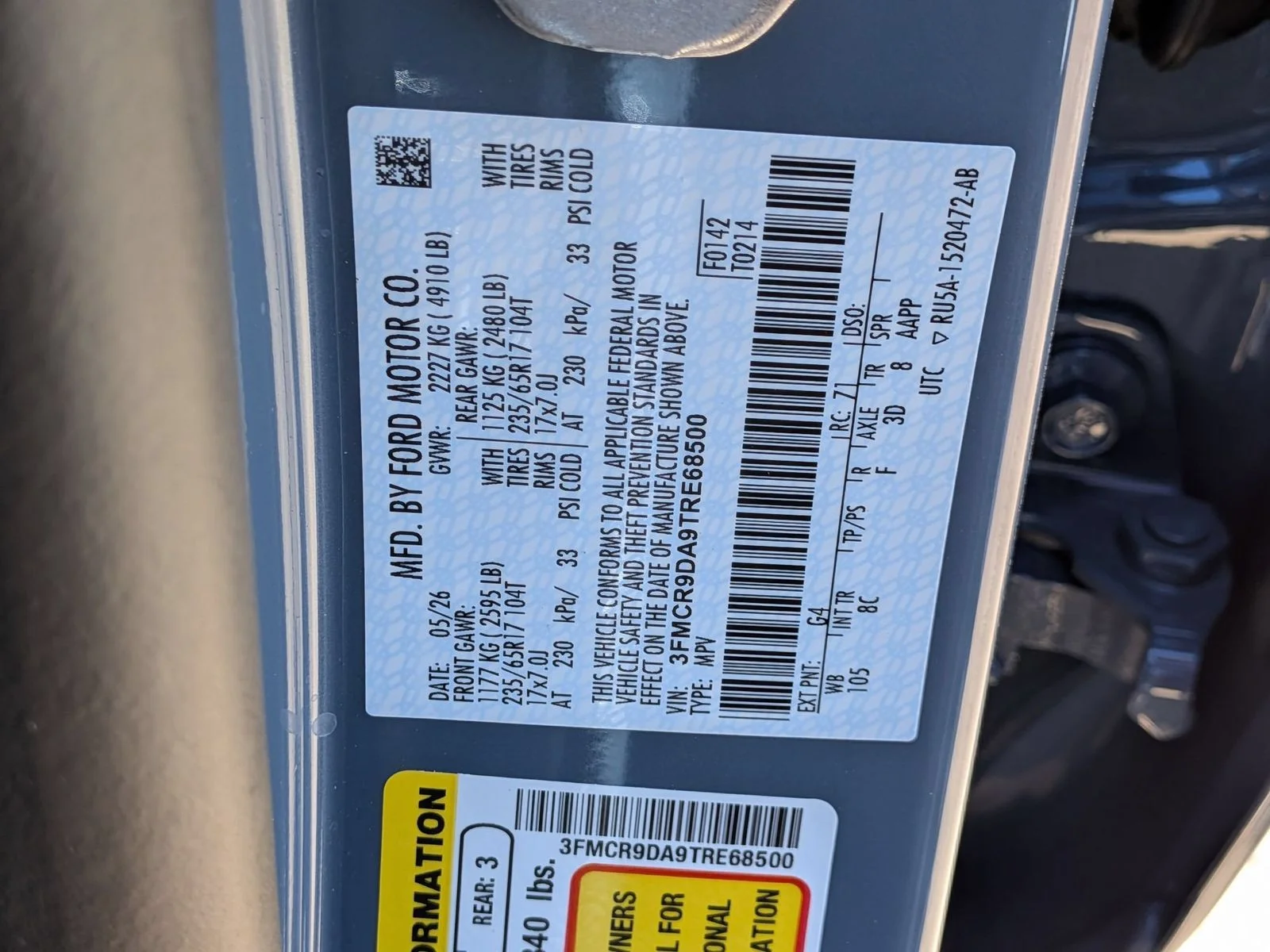 New 2026 Azure Gray Metallic Tri-Coat Ford Badlands® image 31