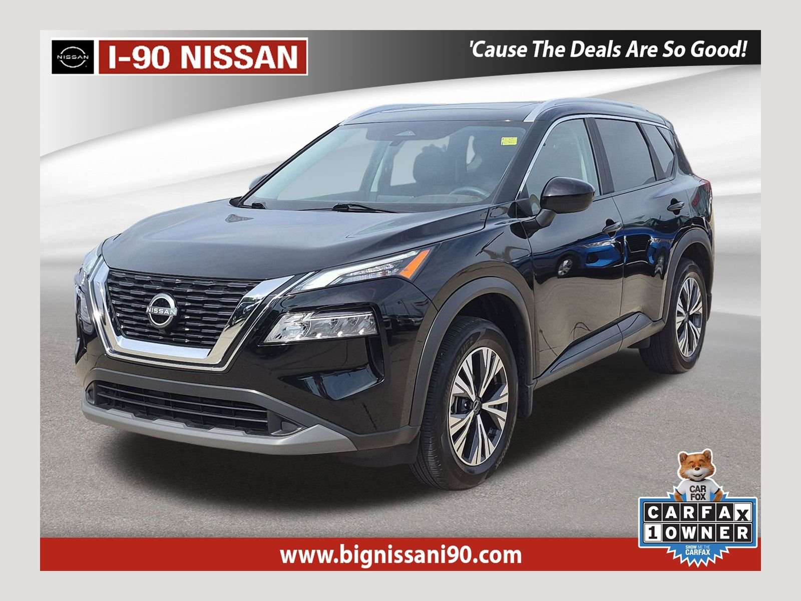 Certified Used 2023 Super Black Nissan SV image 1