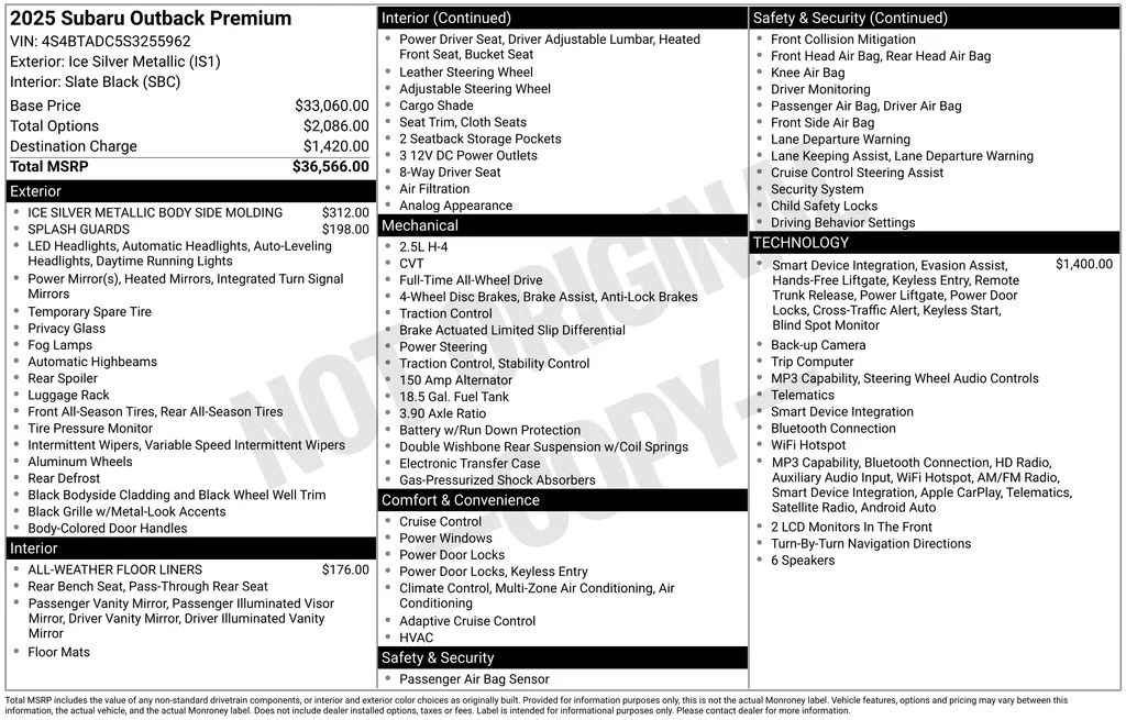 Used 2025 Silver Subaru Premium image 17