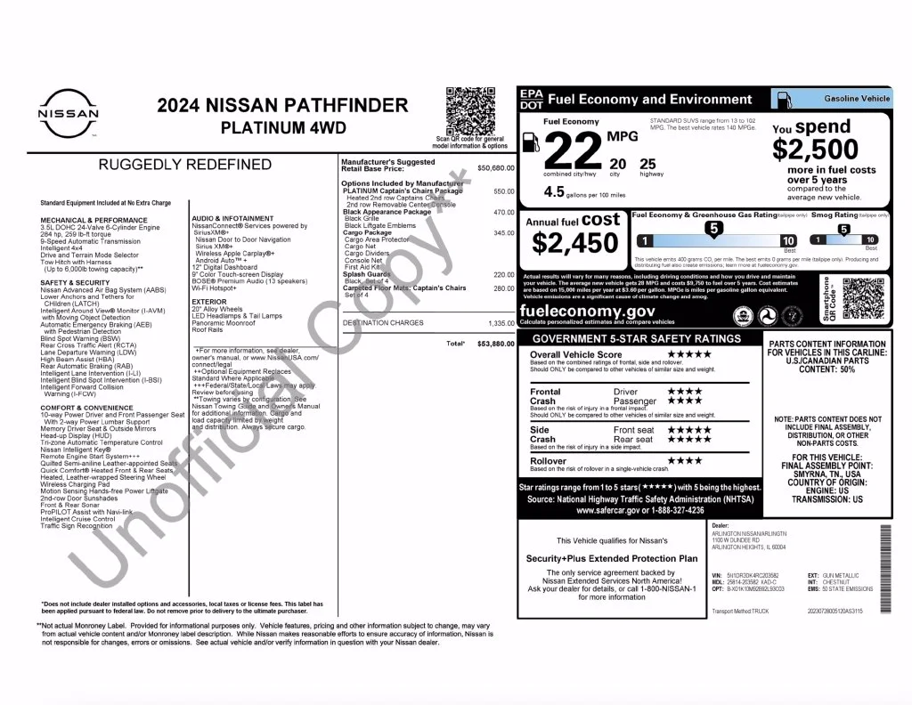 Used 2024 Gray Nissan Platinum image 8
