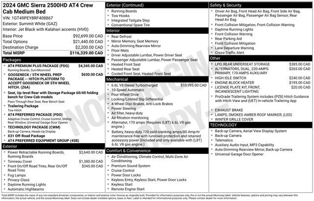 Used 2024 Summit White GMC AT4 image 41