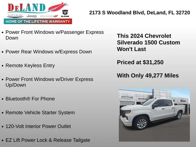 Used 2024 White Chevrolet Custom image 7