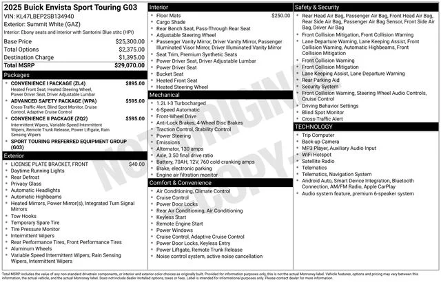 Used 2025 Summit White Buick Sport Touring image 26