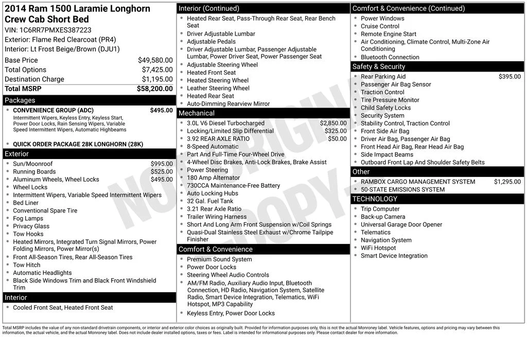 Used 2014 Red Ram Laramie Longhorn image 4