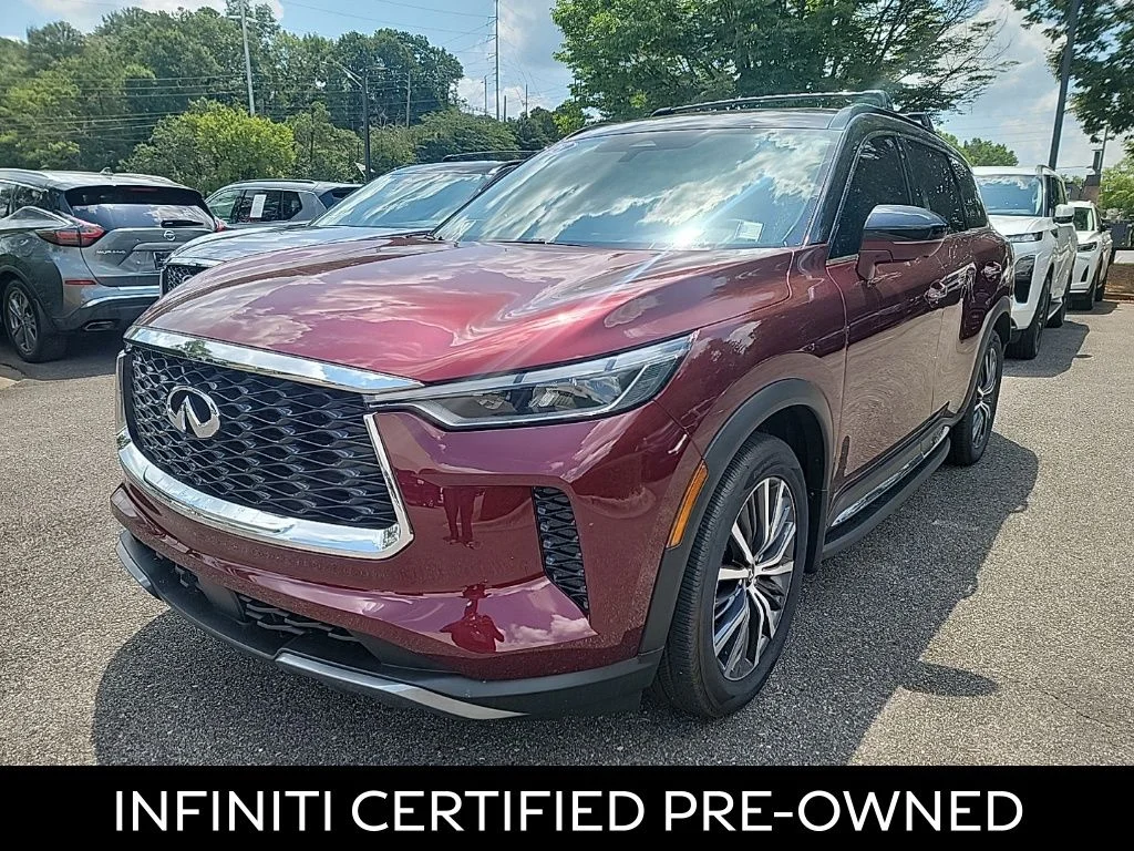 Certified Used 2025 Deep Bordeaux/Blk Obsid INFINITI Autograph image 2