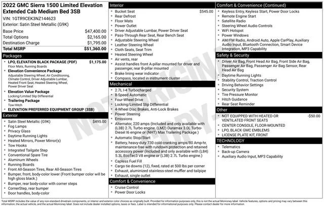 Used 2022 Satin Steel Metallic GMC Elevation image 1