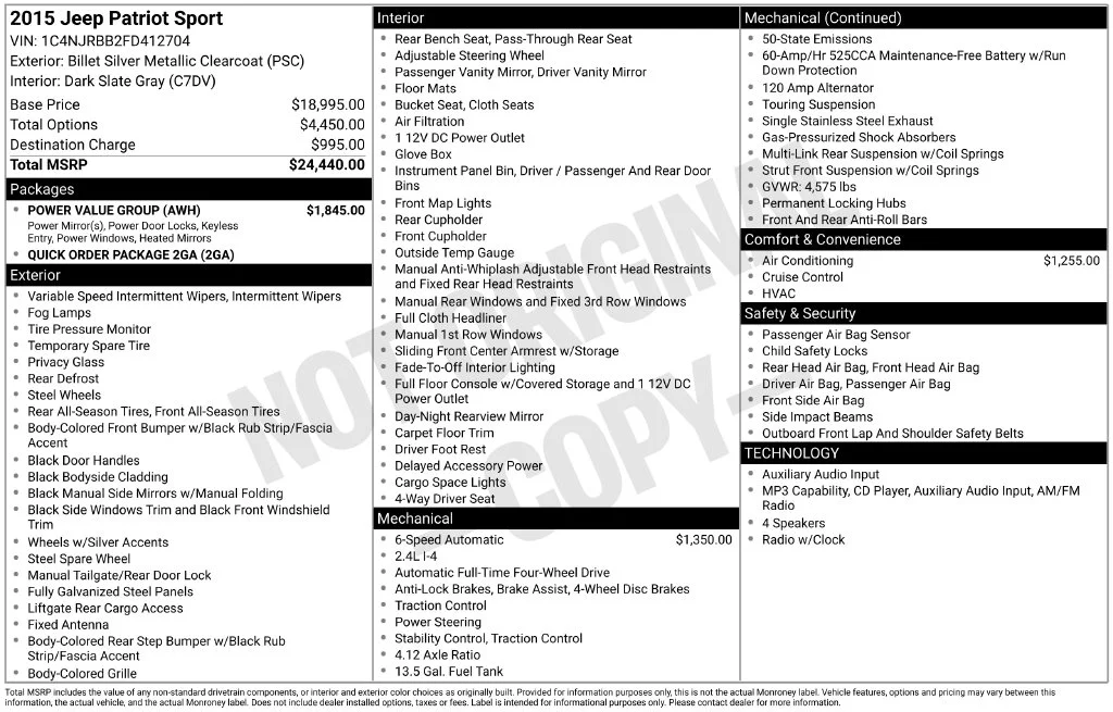 Used 2015 Silver Jeep Sport image 7