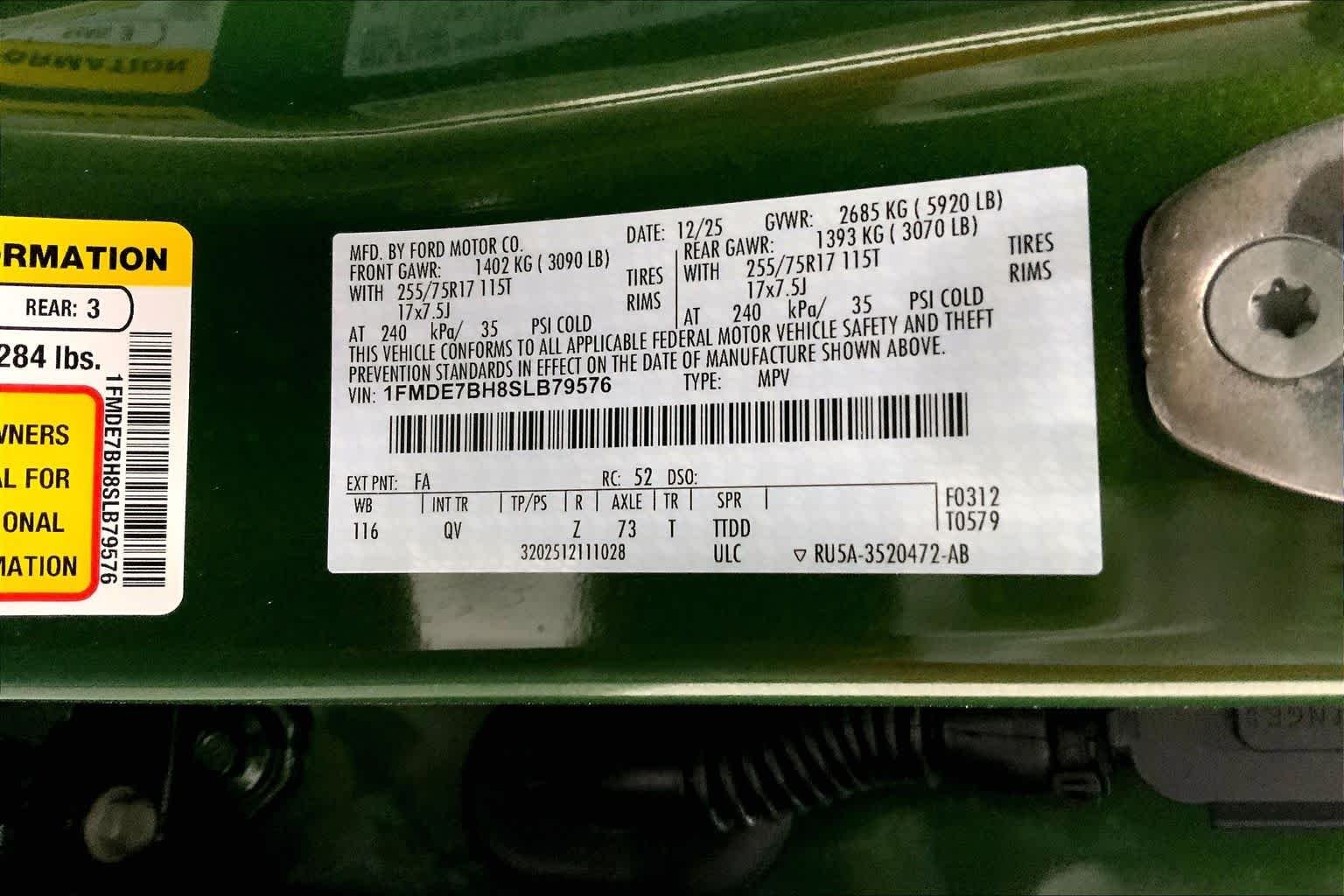 New 2025 Eruption Green Metallic Ford Big Bend® image 20