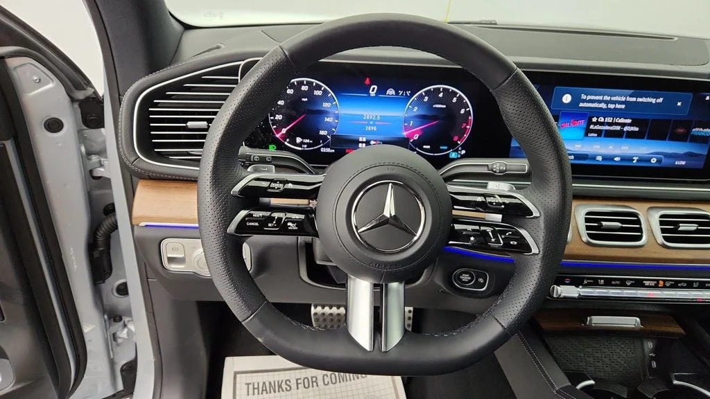 Used 2025 Cirrus Silver Metallic Mercedes-Benz GLS 450 4MATIC SUV w/ AMG® Line, Trailer Hitch & 5-Zone Climate image 12