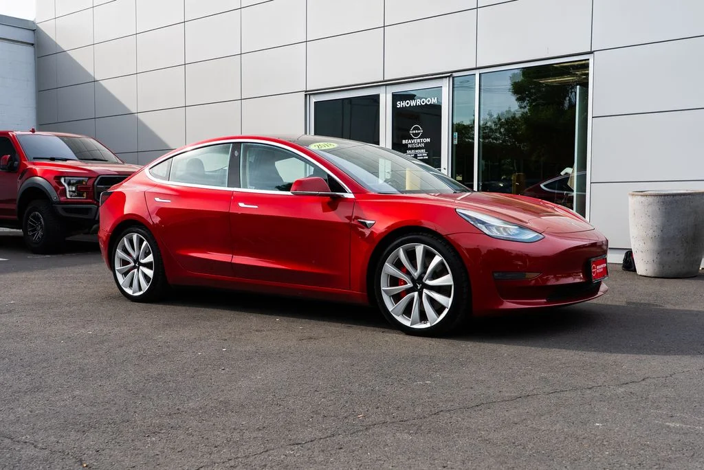 Used 2018 Red Tesla Performance image 24