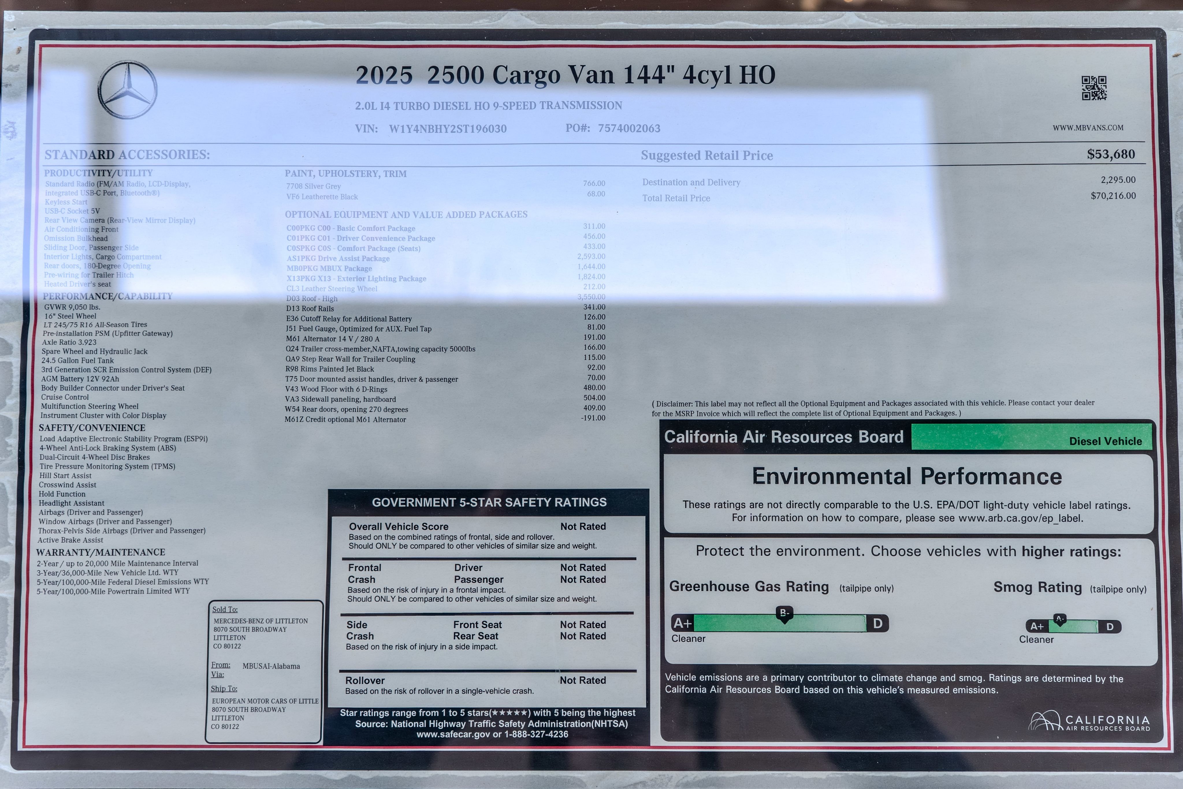 2025 Mercedes-Benz Sprinter Cargo Van Base - Photo 34