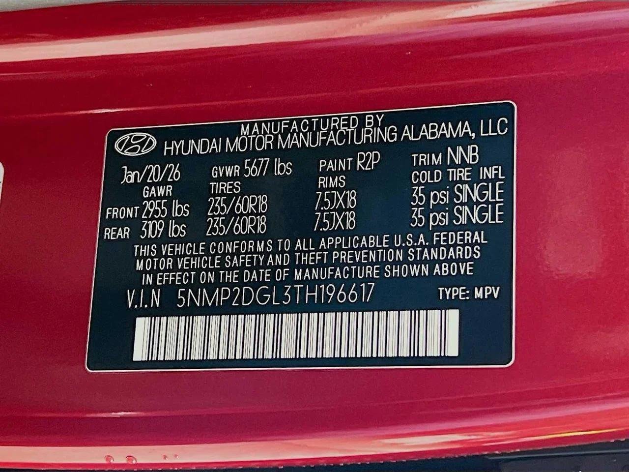 New 2026 Ultimate Red Hyundai SEL AWD image 21