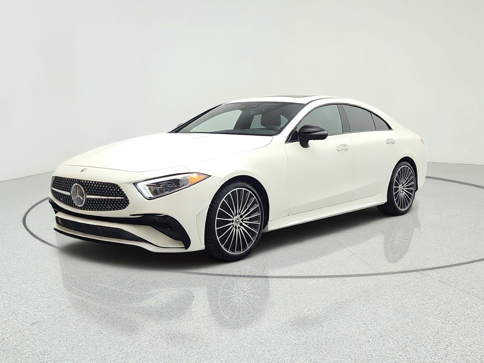 Used 2022 designo Manufaktur Cashmere White Magno Mercedes-Benz CLS 450 4MATIC® Coupe image 1