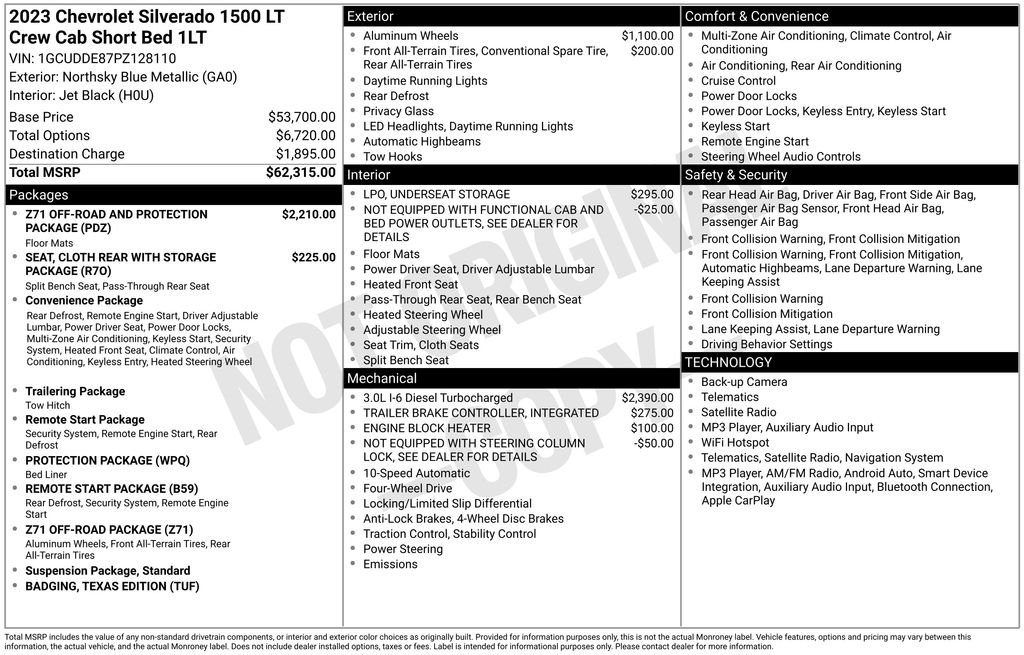Used 2023 Blue Chevrolet LT image 36