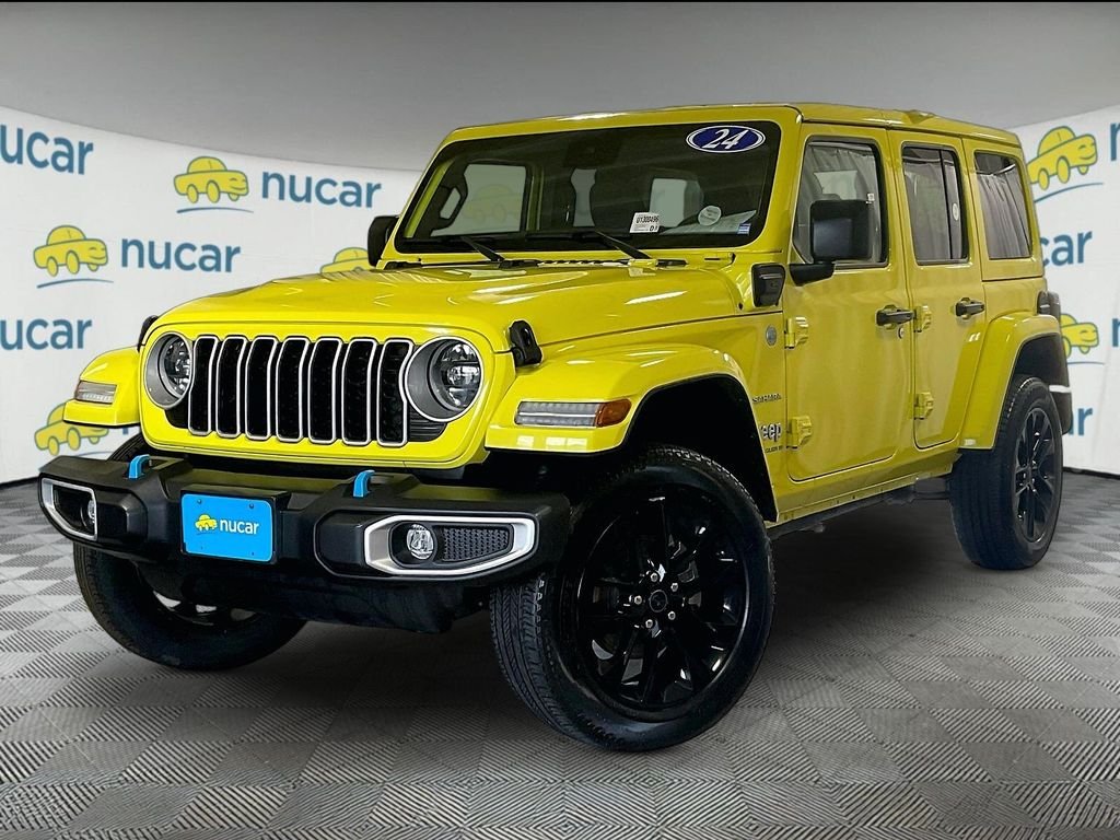 Used 2024 Yellow Jeep Sahara 4xe image 3