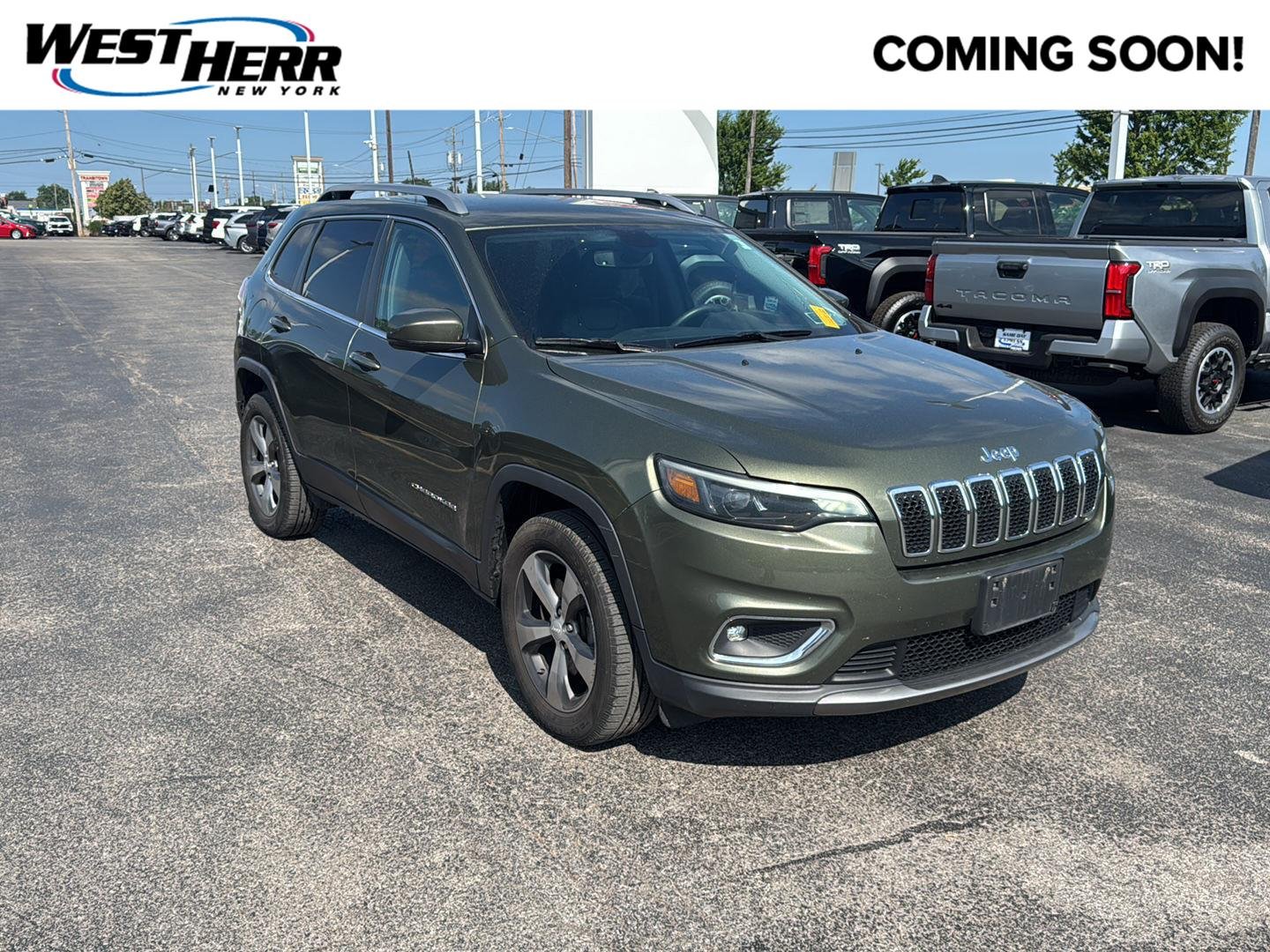 Used 2019 Olive Green Pearlcoat Jeep Limited image 1