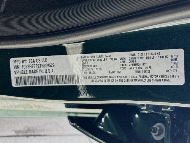New 2026 Serrano-Green Metallic Exterior Paint RAM Big Horn/Lone Star image 30