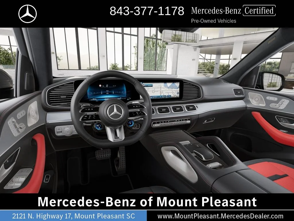 Certified Used 2025 MANUFAKTUR Moonlight White Metallic Mercedes-AMG GLE 63 S AMG® image 3
