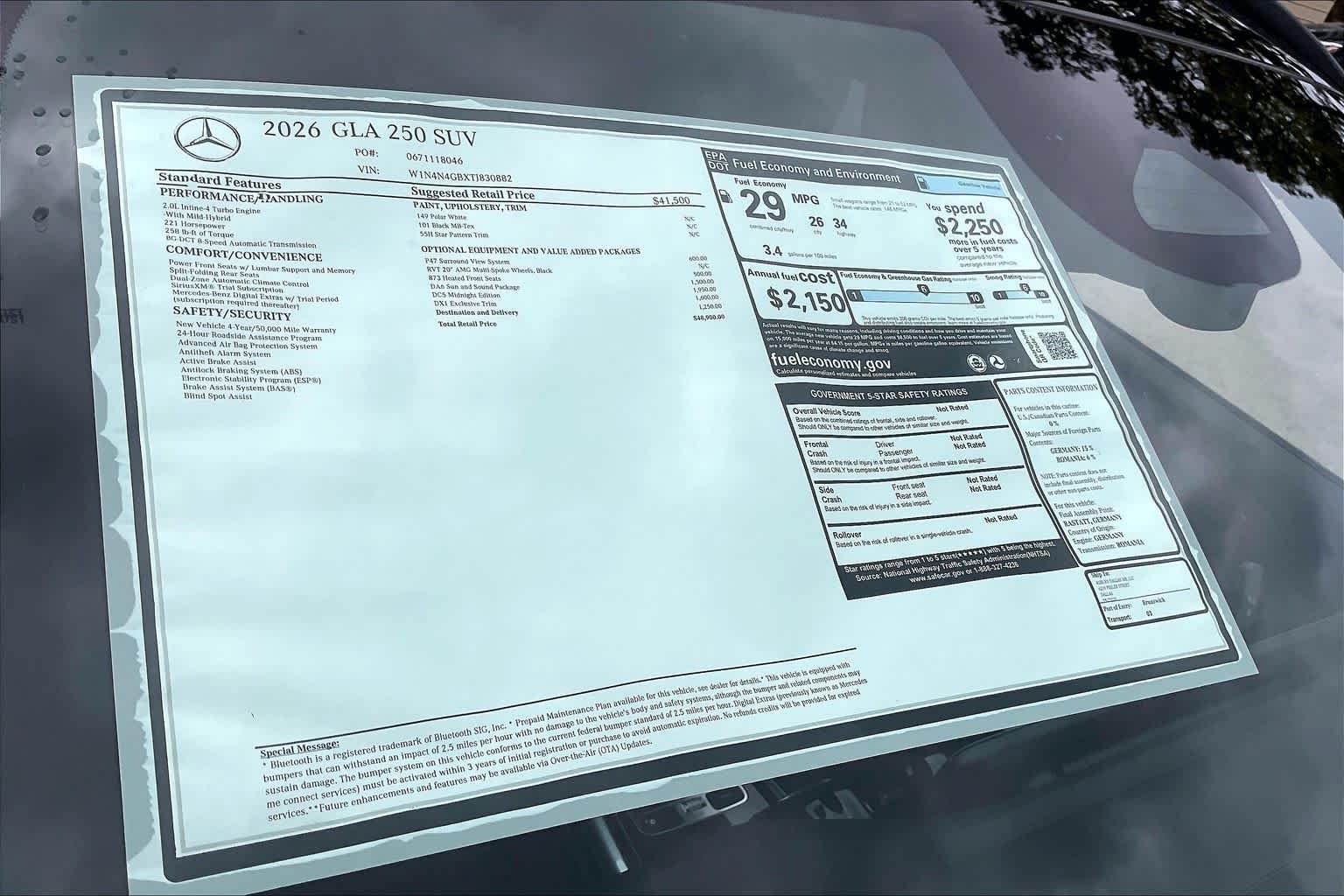 New 2026 Polar White Mercedes-Benz GLA 250 image 15