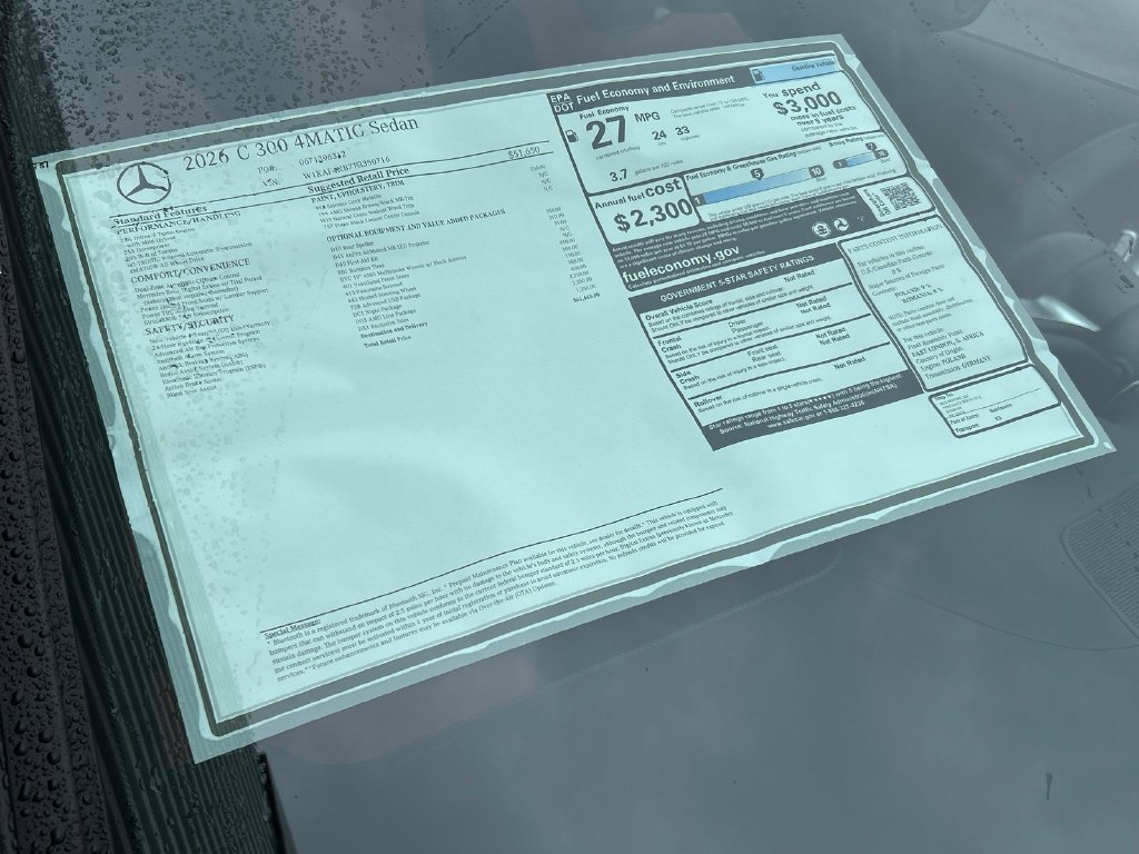 New 2026 Selenite Grey Metallic Mercedes-Benz C 300 image 37