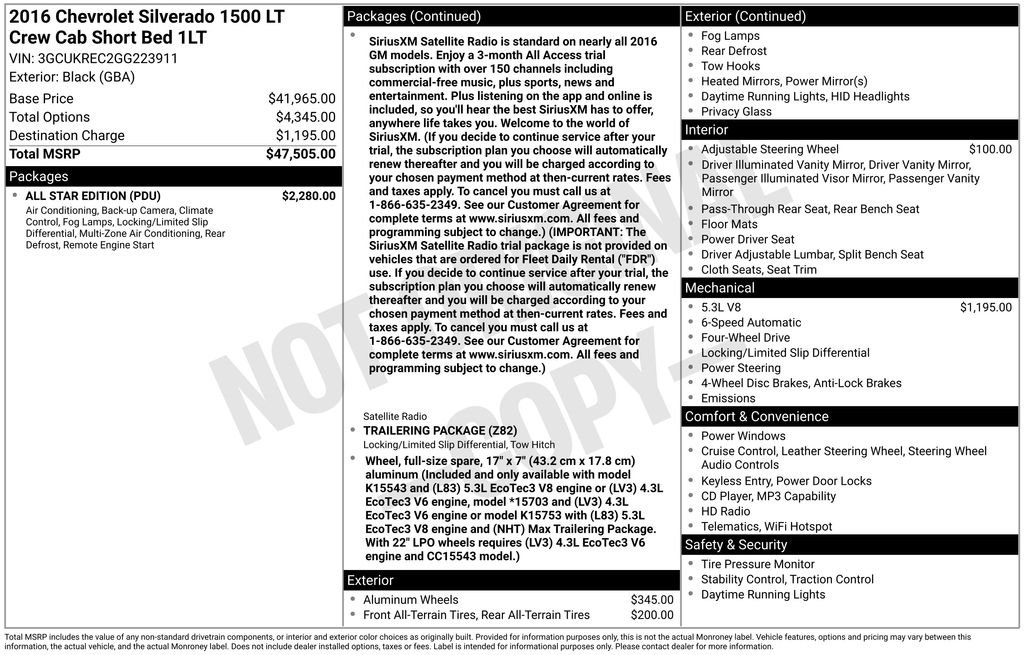 Used 2016 Black Chevrolet LT image 3