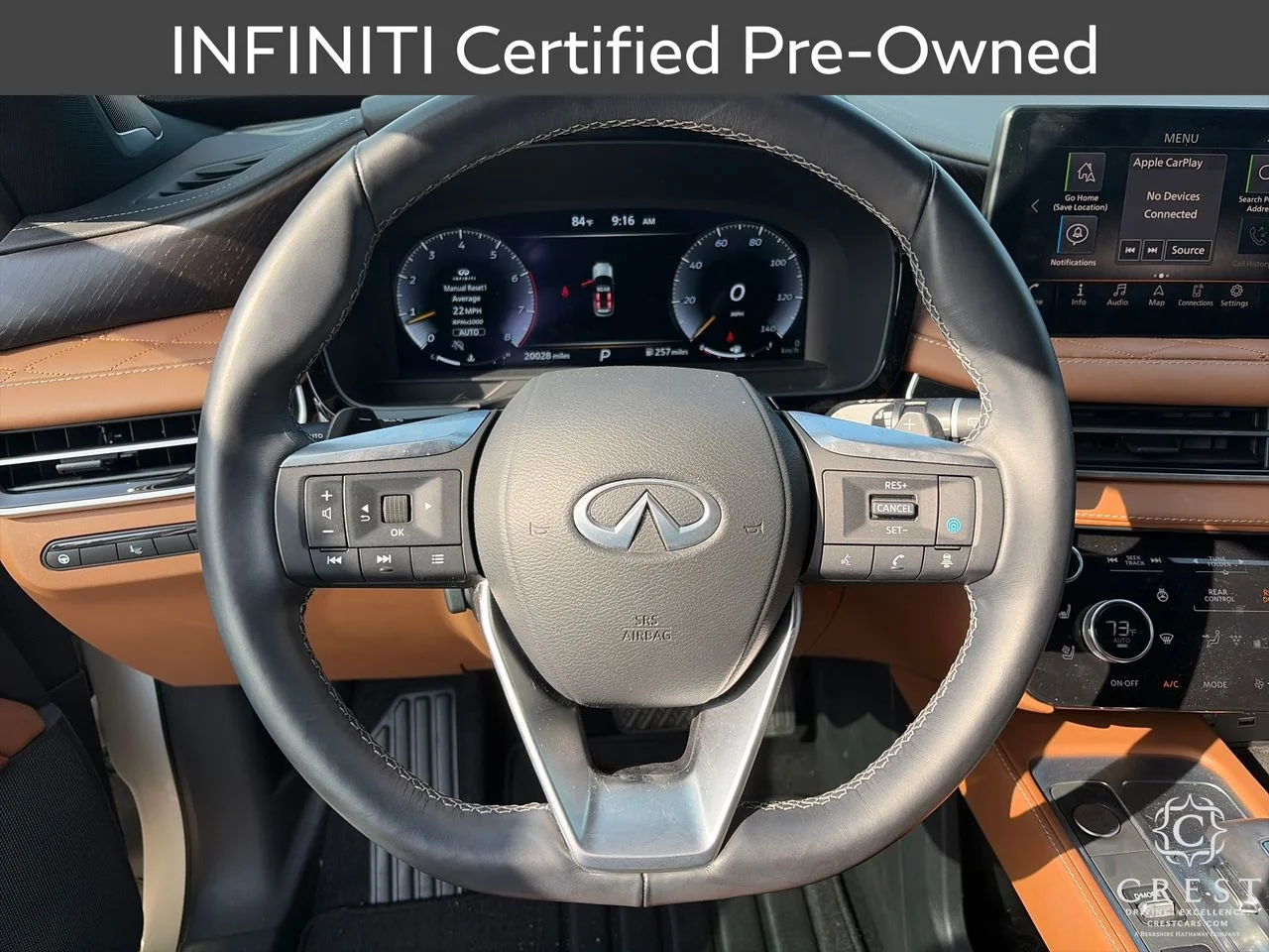 Certified Used 2025 Majestic White Black Obsid INFINITI AUTOGRAPH image 17