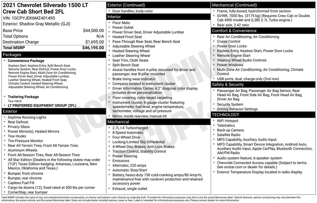 Used 2021 Gray Chevrolet LT image 10