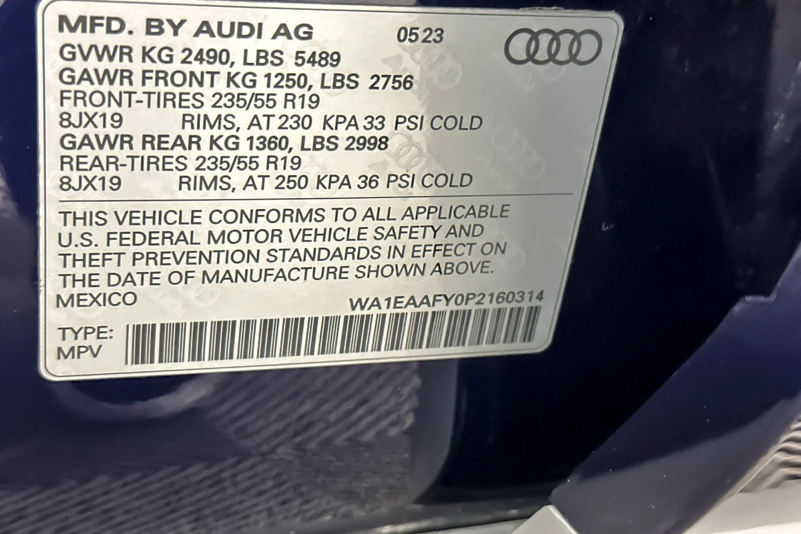 Used 2023 Navarra Blue Metallic Audi S line Premium Plus 45 TFSI quattro image 27