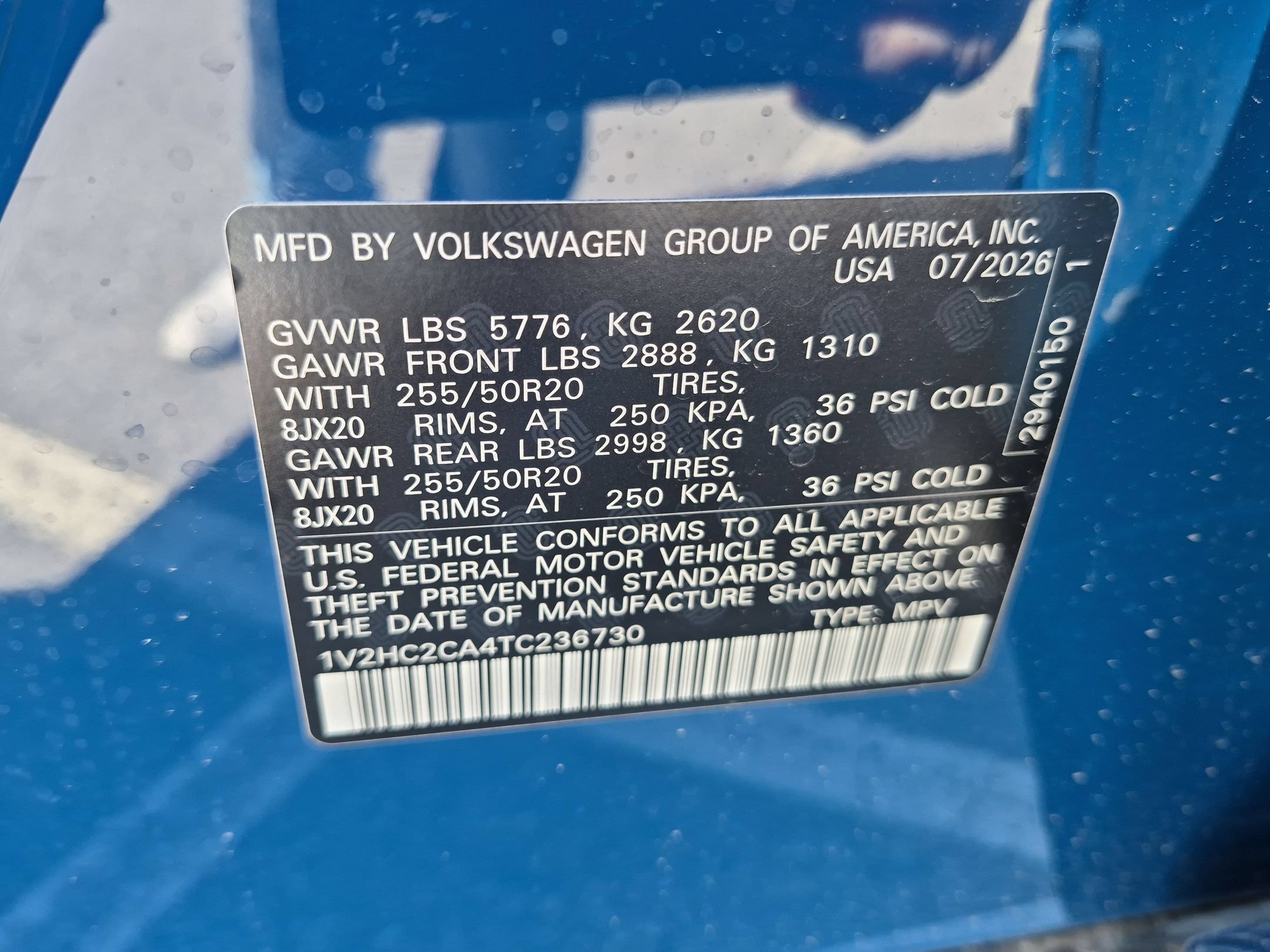 New 2026 Mountain Lake Blue Metallic Volkswagen 2.0T SE w/Technology image 16
