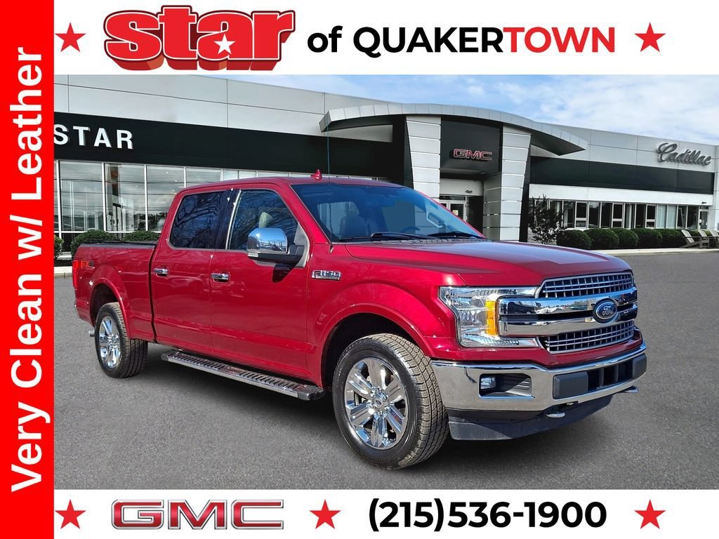 Red 2018 Ford F-150 Pickup Truck Four-Wheel Drive