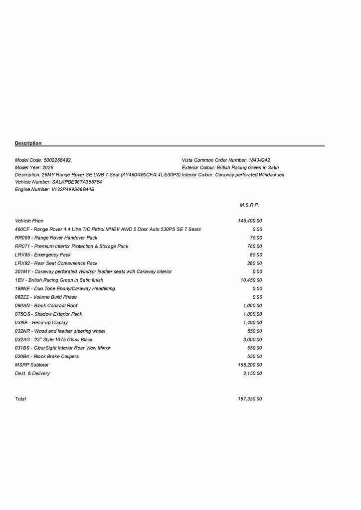 2026 LAND ROVER RANGE ROVER - Image 2