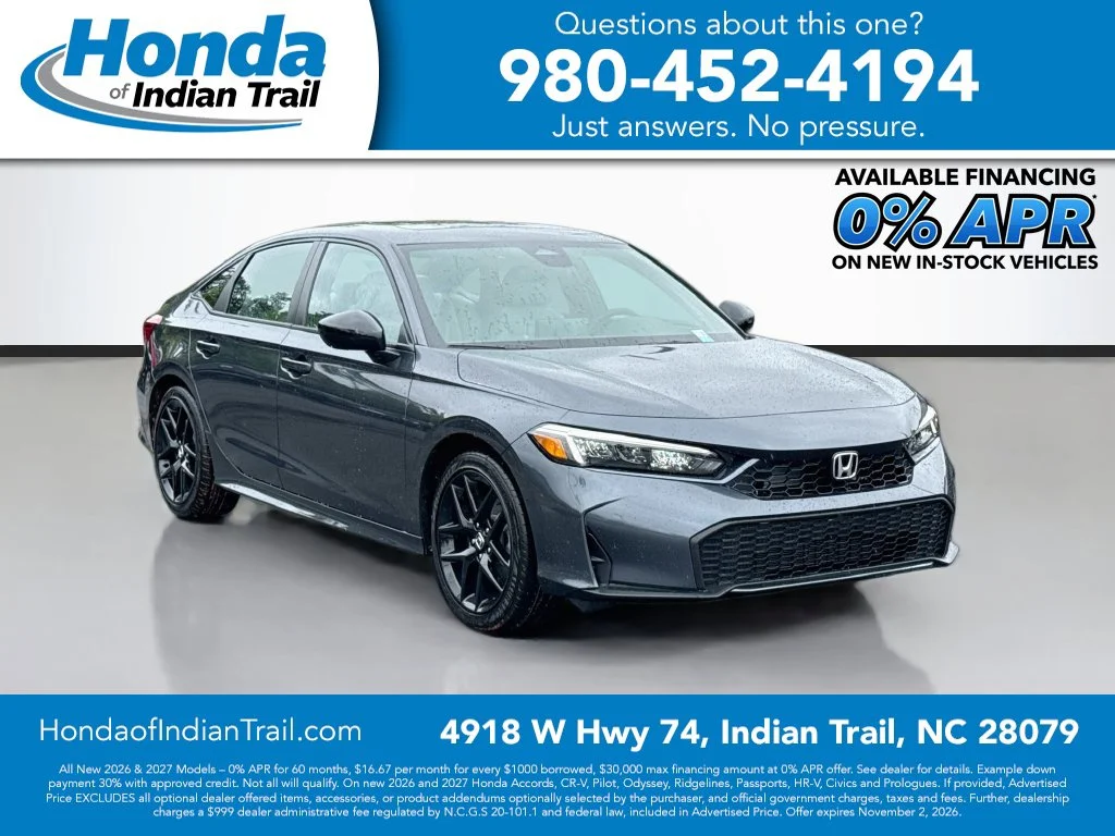 New 2026 Meteorite Gray Metallic Honda Sport image 1