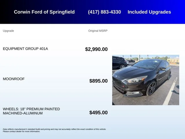 Used 2015 Tuxedo Black Ford ST image 5