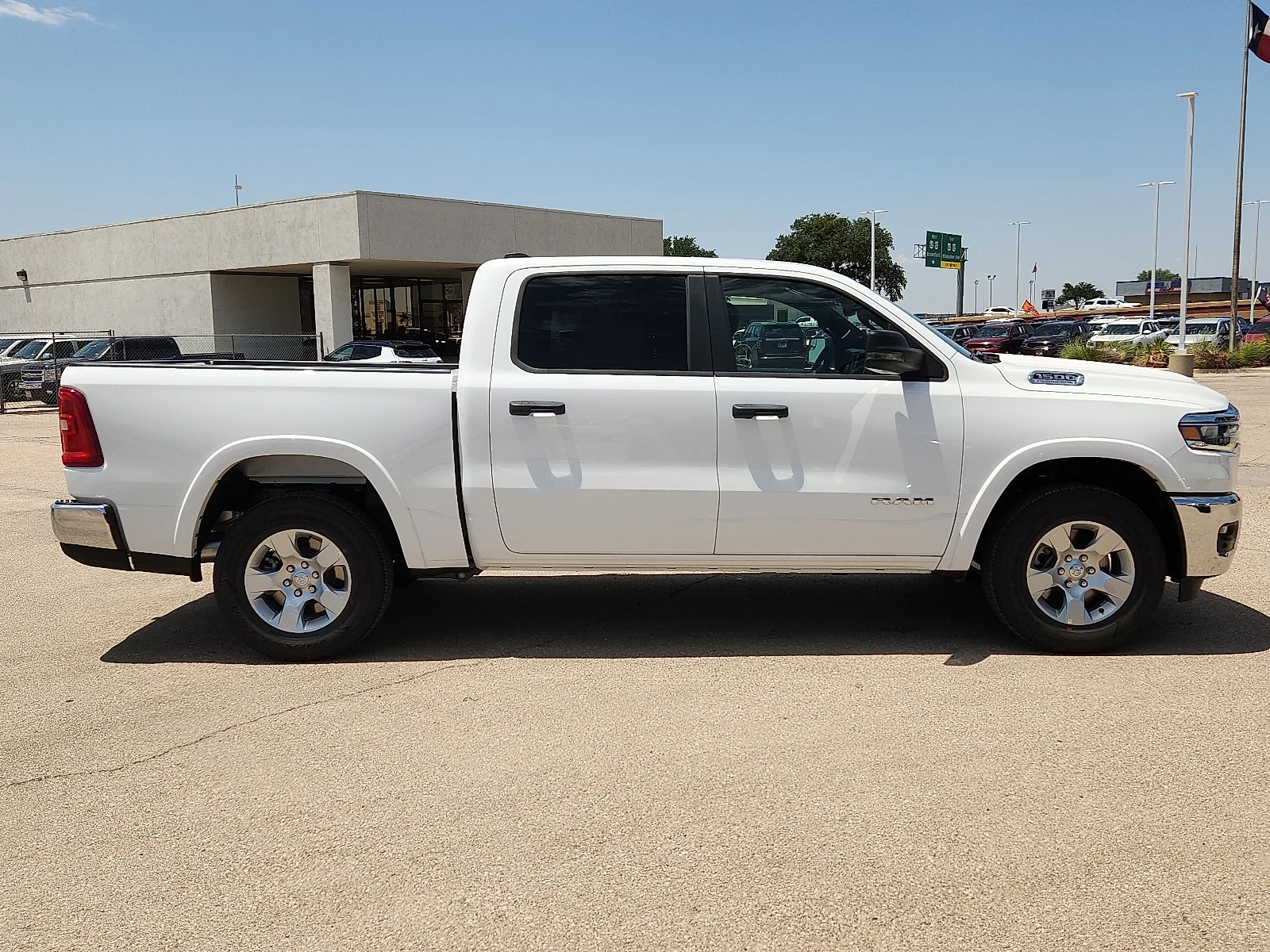 New 2026 Bright White Clear-Coat  Paint Ram LONE STAR CREW CAB 4X2 5