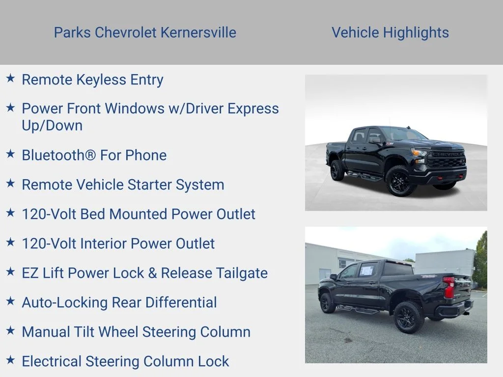 Certified Used 2024 Black Chevrolet Custom Trail Boss image 30