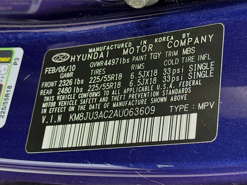 Used 2010 Blue Hyundai Limited image 38