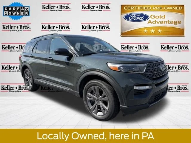 Certified Used 2022 Forged Green Metallic Ford XLT image 1