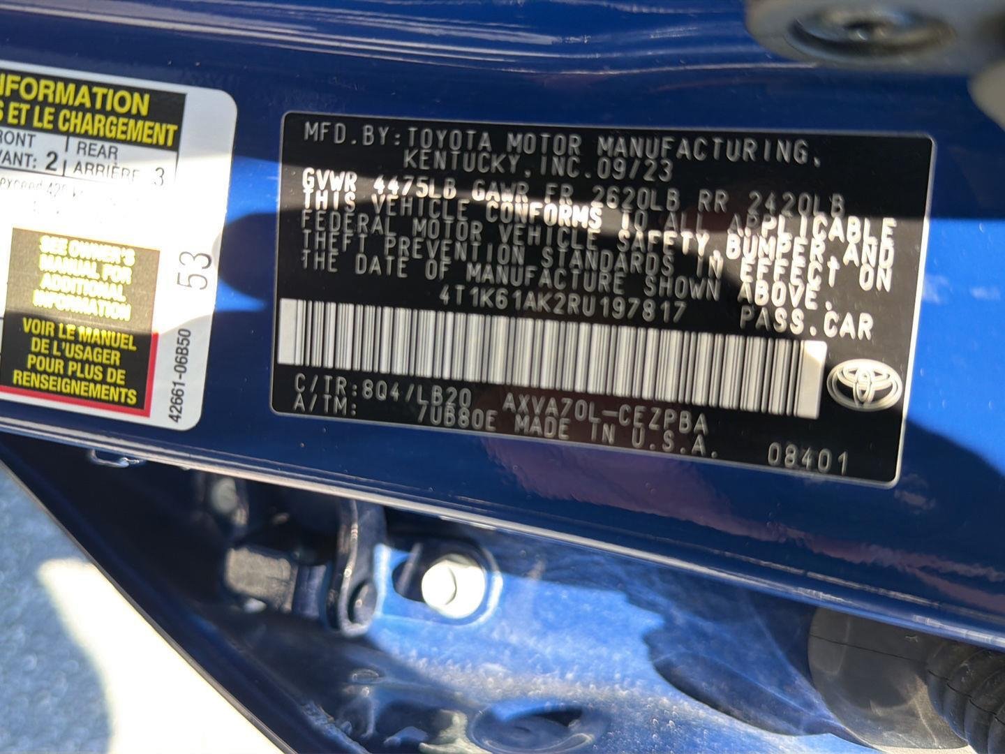 Used 2024 Reservoir Blue Toyota XSE image 42