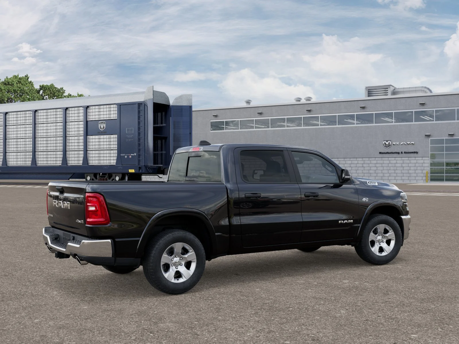New 2026 Diamond Black Crystal Pearl-Coat Exterior Paint RAM Big Horn image 4