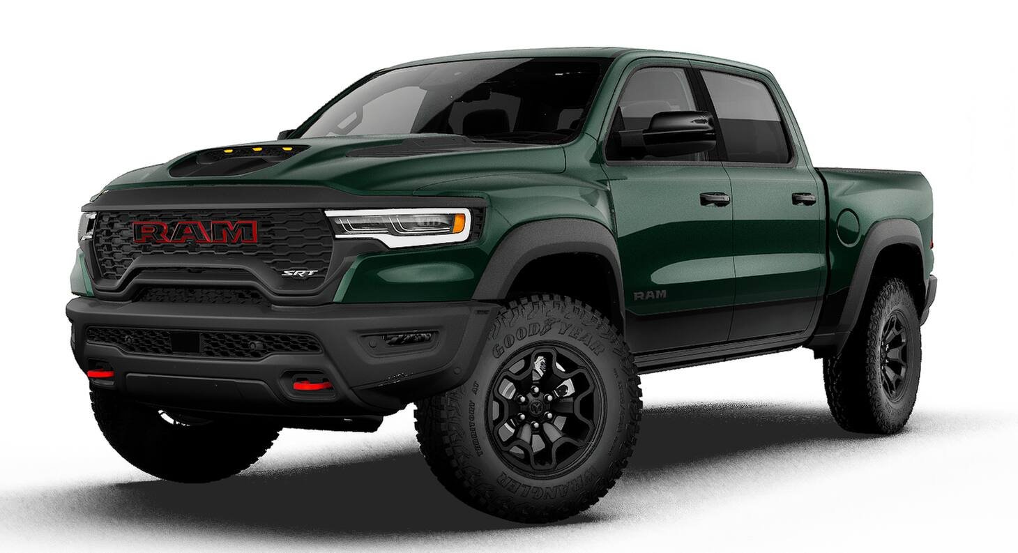 New 2027 Serrano-Green Metallic Exterior Paint RAM TRX image 1