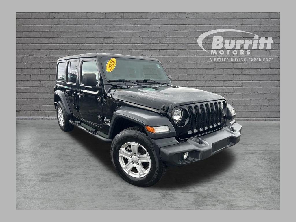 Used 2018 Black Jeep Unlimited Sport S image 1