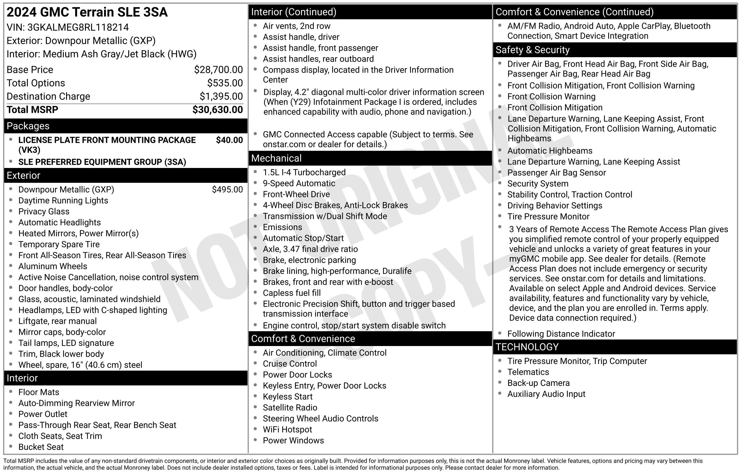 Used 2024 Downpour Metallic GMC SLE image 38